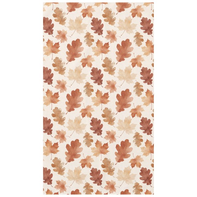 Cozy Autumn Leaf Pattern Tablecloth (Front)