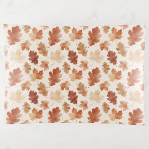 Cozy Autumn Leaf Pattern Trinket Tray