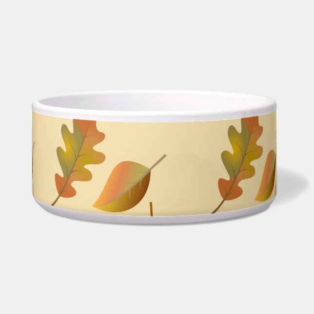 Cozy autumn maple leaves oak leaves  bowl (Front)