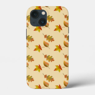Cozy autumn maple leaves oak leaves iPhone 13 mini case