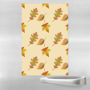 Cozy autumn maple leaves oak leaves magnetic dry erase sheet