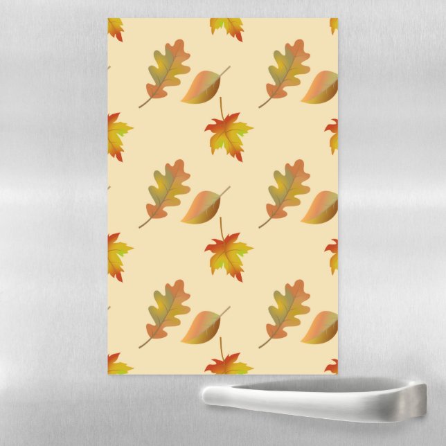 Cozy autumn maple leaves oak leaves  magnetic dry erase sheet (In Situ)