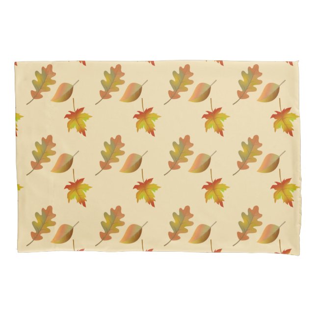Cozy autumn maple leaves oak leaves  pillow case (Front)