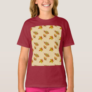 Cozy autumn maple leaves oak leaves T-Shirt