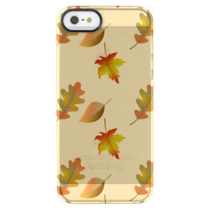 Cozy autumn maple leaves oak leaves clear iPhone SE/5/5s case