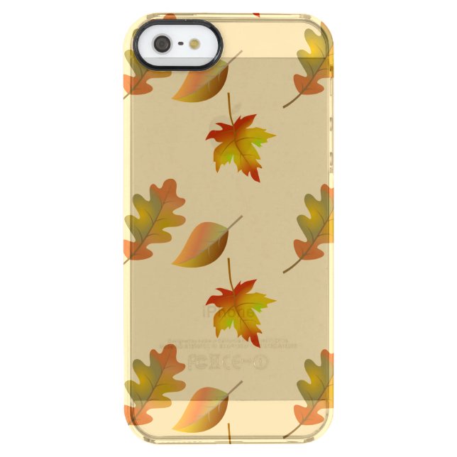 Cozy autumn maple leaves oak leaves  uncommon iPhone case (Back)