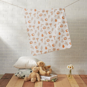Cozy Autumn Pattern Baby Blanket