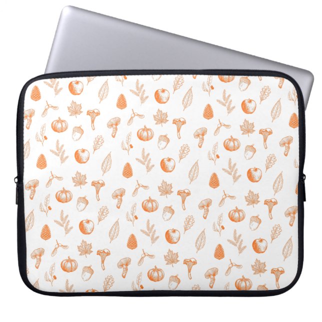 Cozy Autumn Pattern Laptop Sleeve (Front)