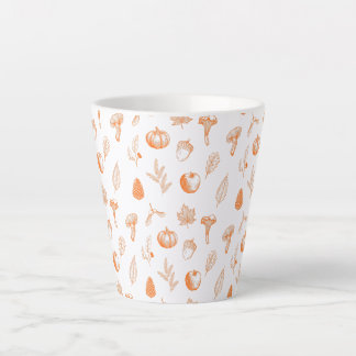 Cozy Autumn Pattern Latte Mug