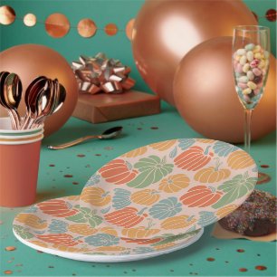 Cozy Autumn Pumpkin Paper Plates & Party Supplies