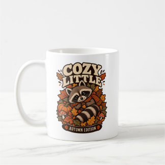 Cozy Autumn Raccoon Shirt, Cute Fall Animal Gift, Coffee Mug