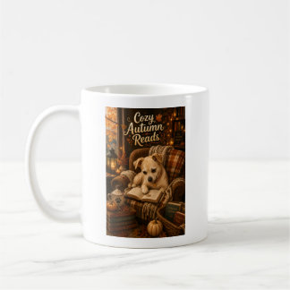 Cozy Autumn Reads Cute Book Lover Puppy Coffee Mug