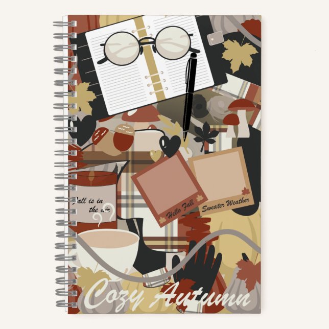 Cozy Autumn Spiral Notebook (Front)