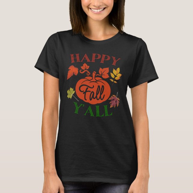 Cozy Autumn Theme T-Shirt (Front)