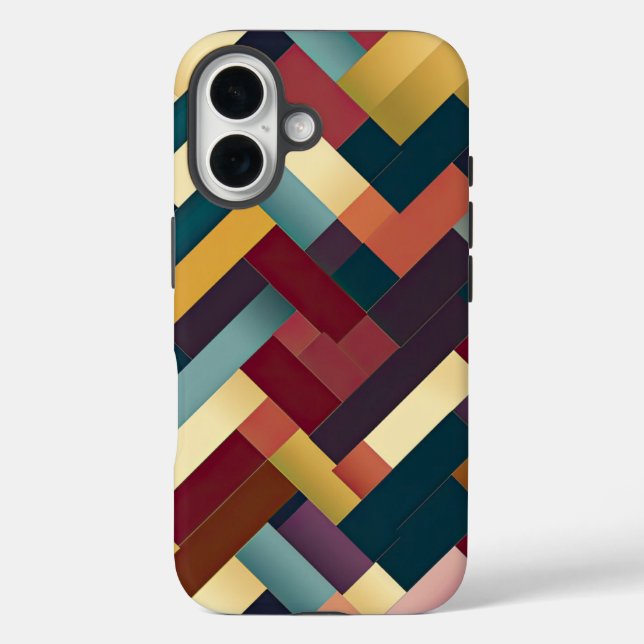 Cozy Autumn Tones Weave Pattern Case-Mate iPhone Case (Back)