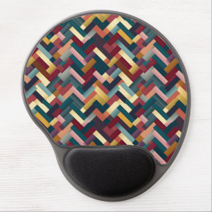 Cozy Autumn Tones Weave Pattern Gel Mouse Pad