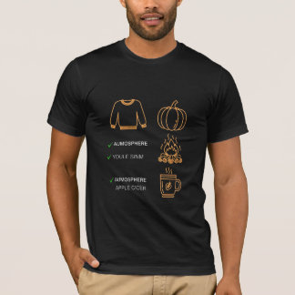 Cozy Autumn Vibes Checklist Icons T-Shirt