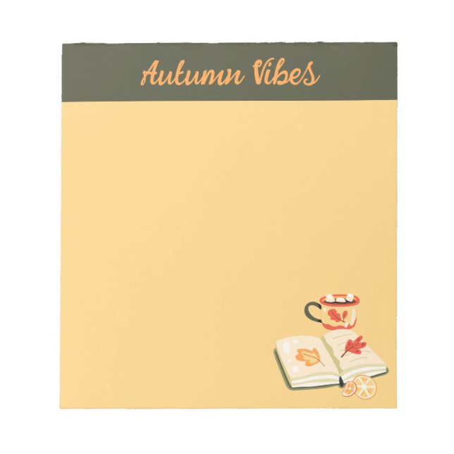 Cozy Autumn Vibes Notepad (Front)