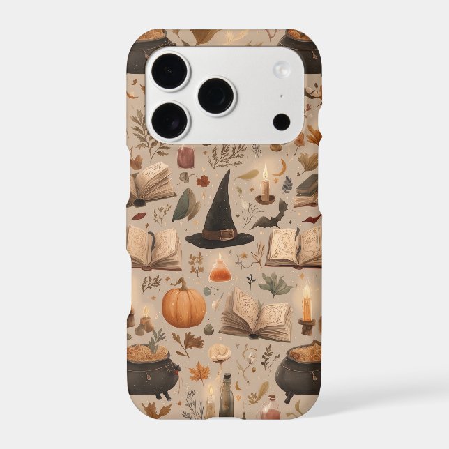 Cozy Autumn Witchcraft Seamless Pattern Iphone Case (Back)
