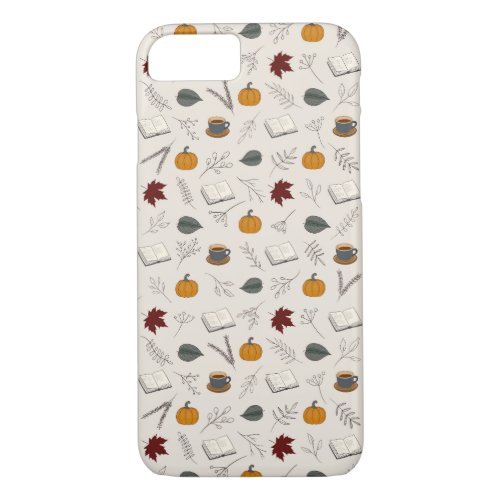 Cozy autumnal patterned iPhone 87 case