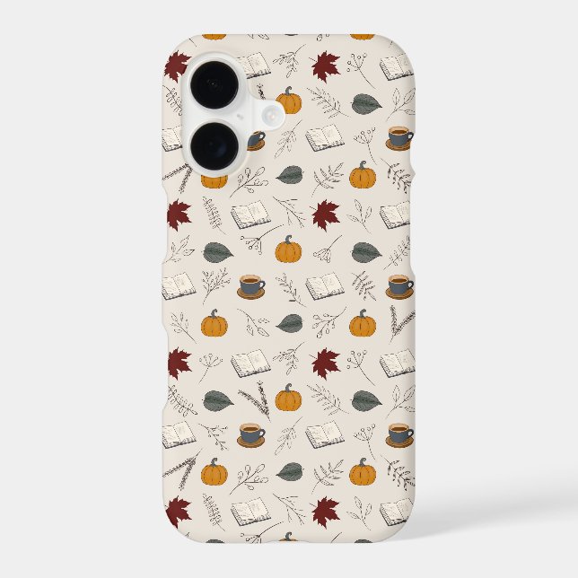 Cozy autumnal patterned iphone case (Back)