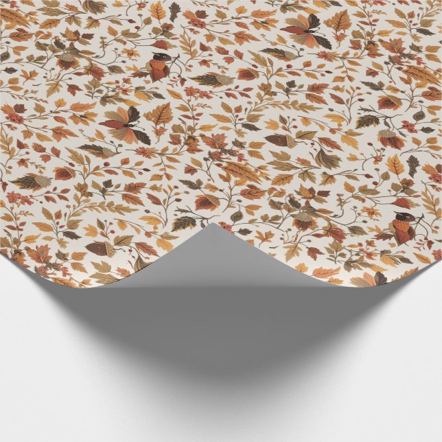 Cozy Autumnal Wrapping Paper (Corner)
