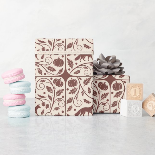 Cozy Autumnal Wrapping Paper (Baby Shower)