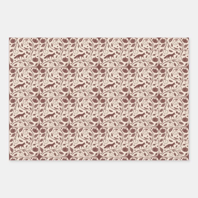Cozy Autumnal Wrapping Paper (Front)