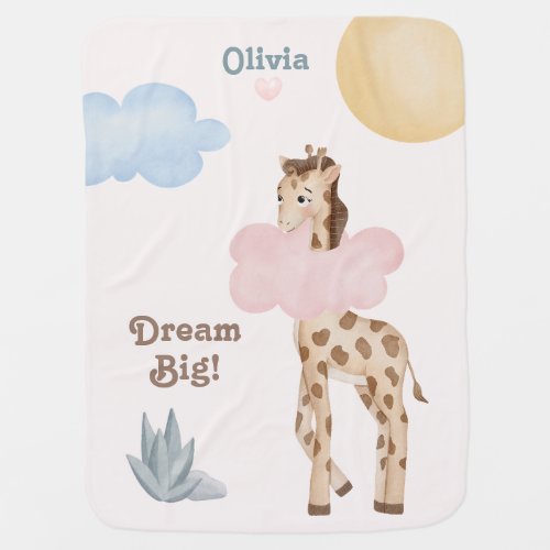 Cozy Baby Blanket with adorable giraffe