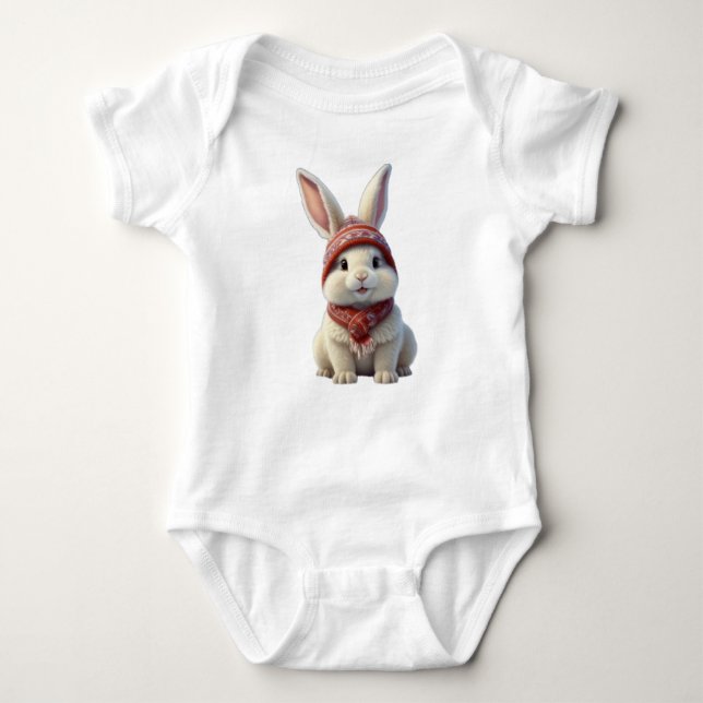Cozy Baby Bunny Baby Bodysuit (Front)