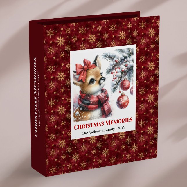 Cozy Baby Deer Snowy Forest Christmas Memory Album 3 Ring Binder (Cozy Baby Deer Snowy Forest Christmas Memory Album

)