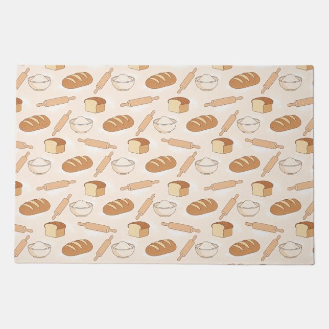 Cozy Baking Pattern Doormat (Front)