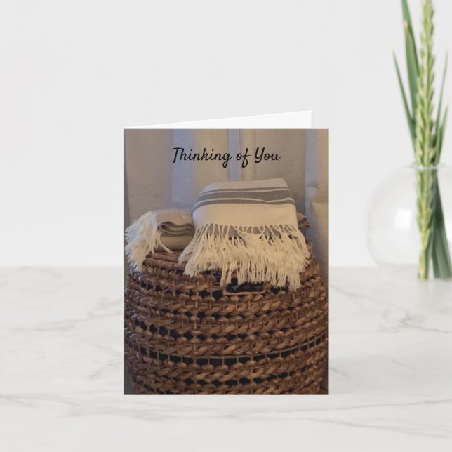 Cozy Basket Thinking of You Card (Front)