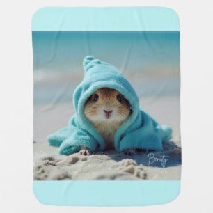 Cozy Beach Hamster – Soft & Adorable Baby Blanket