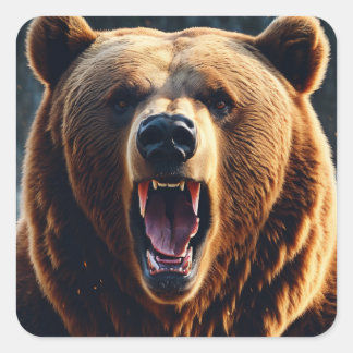 Cozy Bear Adventures Square Sticker