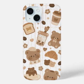 Cozy Bear Cafe iPhone 15 Case