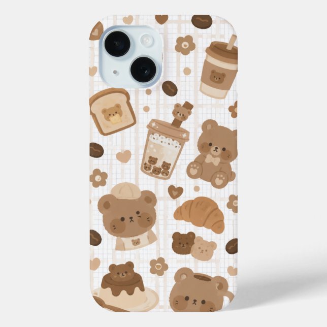 Cozy Bear Cafe Case-Mate iPhone Case (Back)