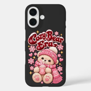 Cozy Bear Era Cute Pink Christmas iPhone 16 Case