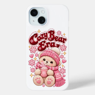 Cozy Bear Era Cute Pink Christmas Coffee Mug iPhone 15 Case