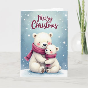 Cozy Bear Hug Christmas Card