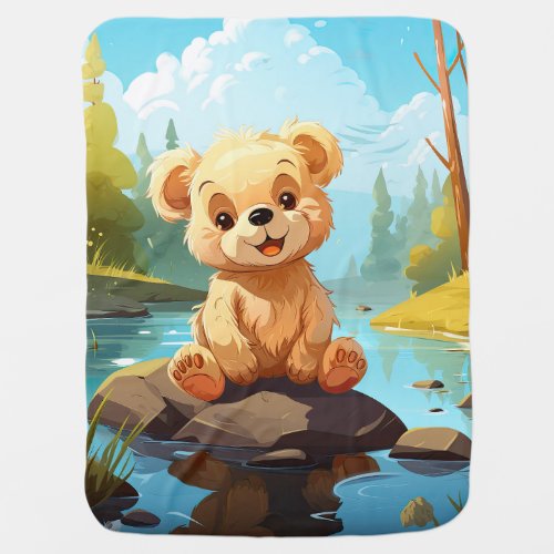 Cozy Bear Story time Baby  Blankets
