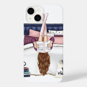 Cozy Bedroom Reading Scene Artwork for Book Lovers Case-Mate iPhone 14 Case