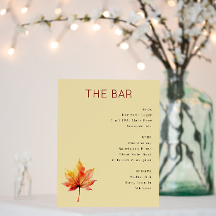 Cozy Beige Watercolor Beverage Menu Foam Board