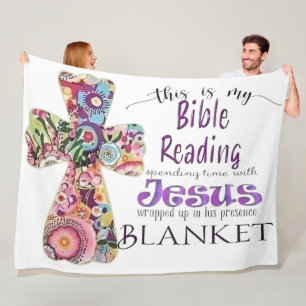 Cozy Bible Reading Fleece Blanket
