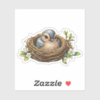 Cozy Bird Nest Sticker