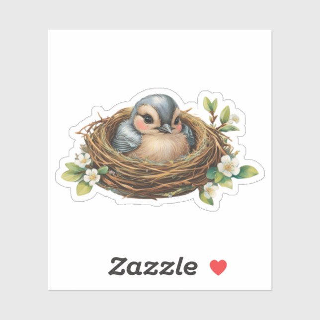 Cozy Bird Nest Sticker (Sheet)