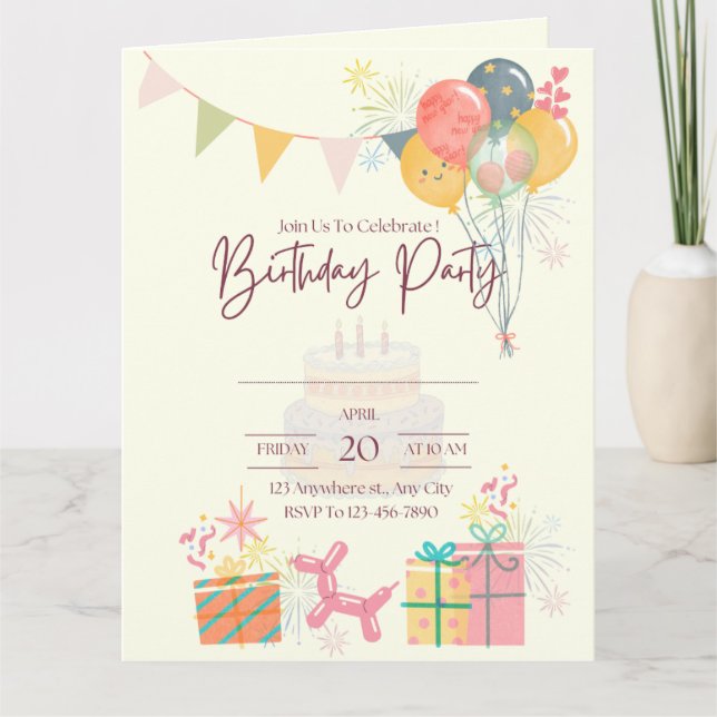 Cozy Birthday Card  (Front)