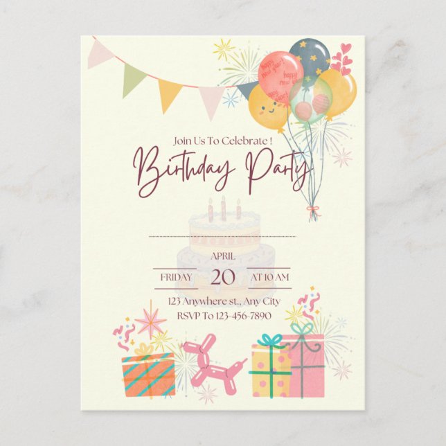 Cozy Birthday Card  (Front)