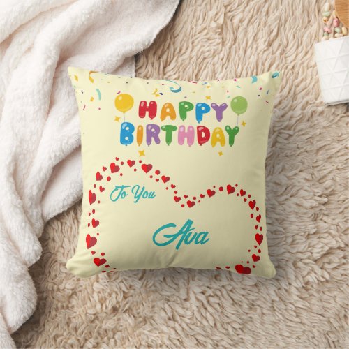 Cozy Birthday Pillow  Great Gift Stunning Design