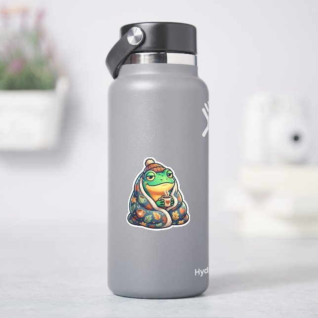Cozy Blanket Frog Sticker (HydroFlask)
